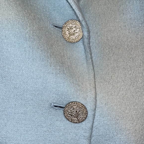 Dana Buchman Light Blue Angora Blend Blazer Two Button 10 Petite. - Picture 4 of 6